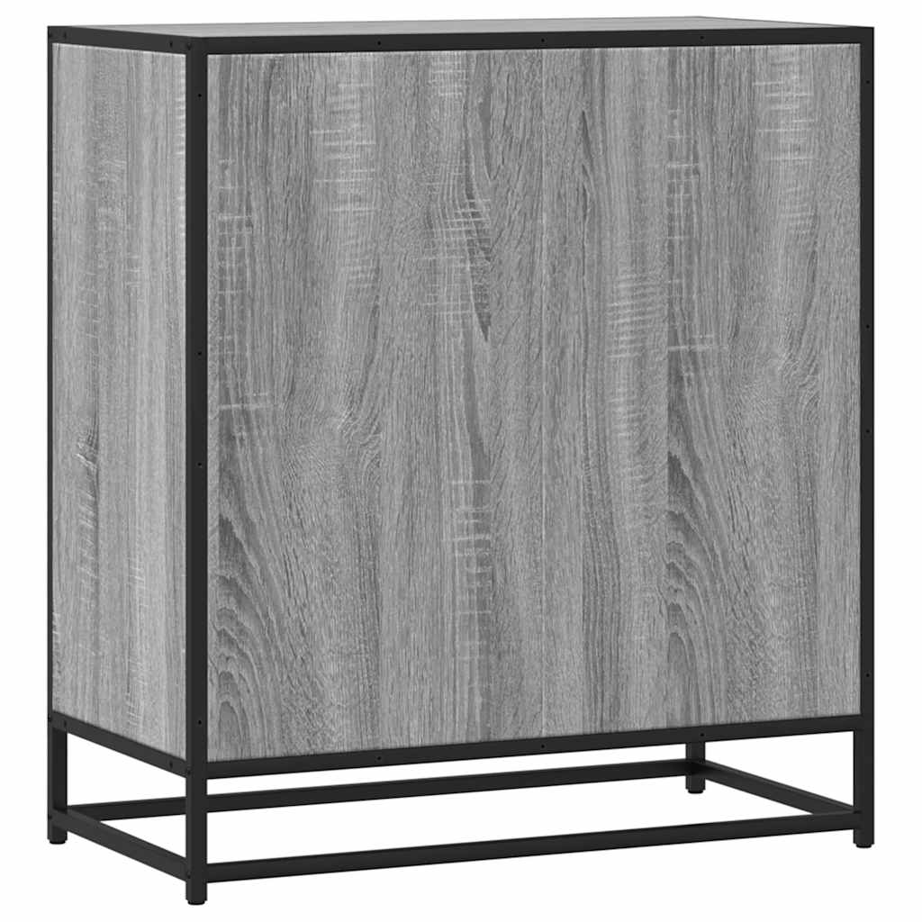 Dressoir 68x35x76 cm bewerkt hout en metaal grijs sonoma is nu te koop bij PeponiXL, paradijselijk wonen!