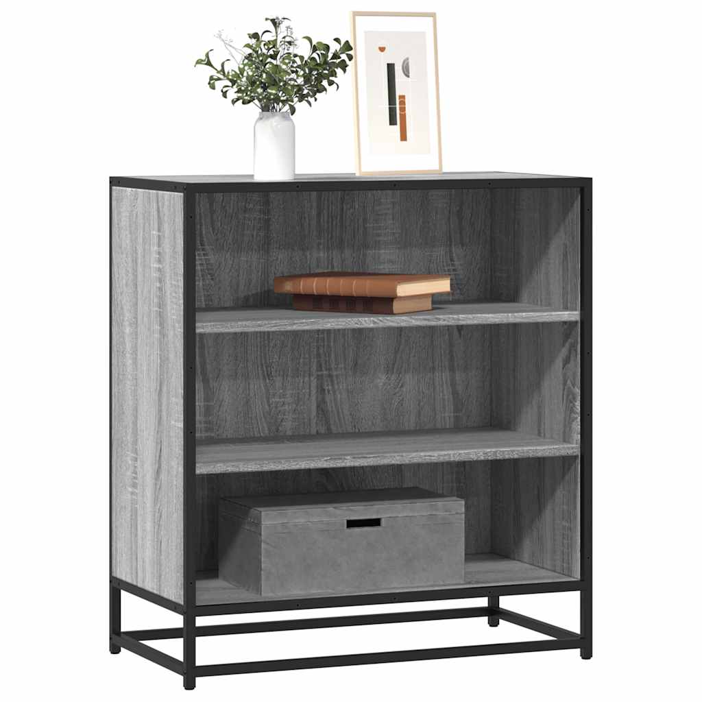 Dressoir 68x35x76 cm bewerkt hout en metaal grijs sonoma is nu te koop bij PeponiXL, paradijselijk wonen!