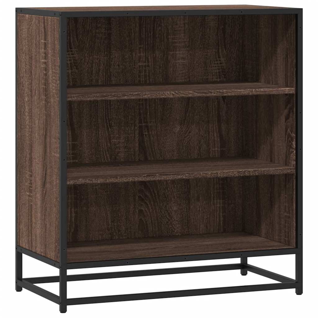 Dressoir 68x35x76 cm bewerkt hout en metaal bruin eikenkleur is nu te koop bij PeponiXL, paradijselijk wonen!