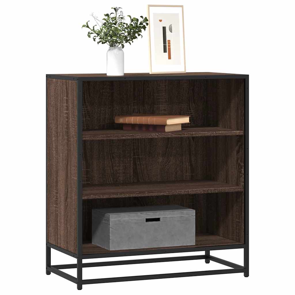 Dressoir 68x35x76 cm bewerkt hout en metaal bruin eikenkleur is nu te koop bij PeponiXL, paradijselijk wonen!