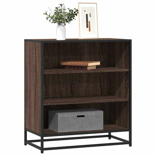 Dressoir 68x35x76 cm bewerkt hout en metaal bruin eikenkleur is nu te koop bij PeponiXL, paradijselijk wonen!