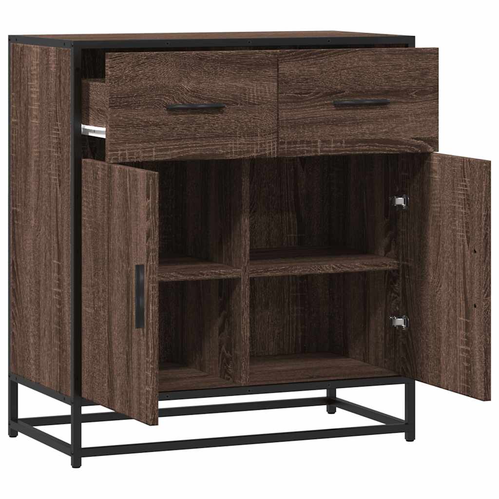 Dressoir 68x35x76 cm bewerkt hout bruin eikenkleur is nu te koop bij PeponiXL, paradijselijk wonen!