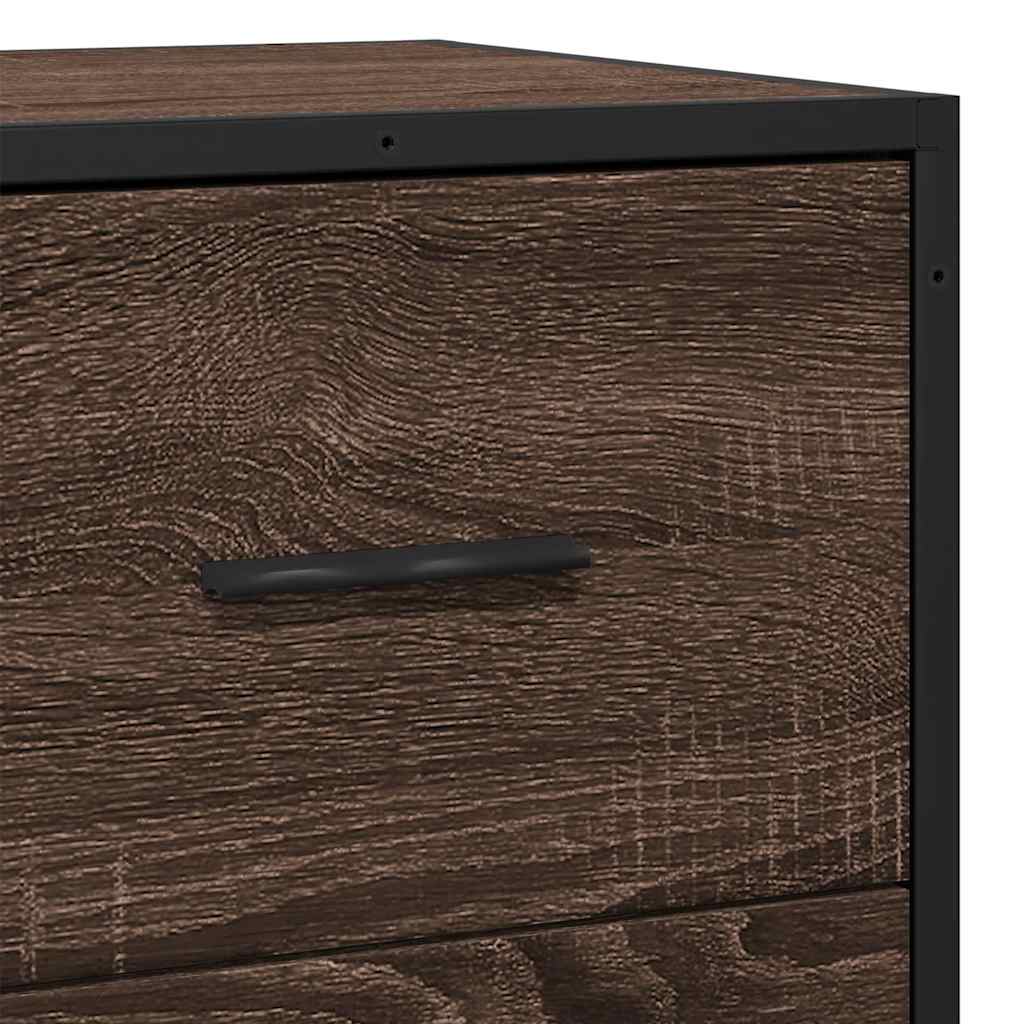 Dressoir 68x35x76 cm bewerkt hout bruin eikenkleur is nu te koop bij PeponiXL, paradijselijk wonen!