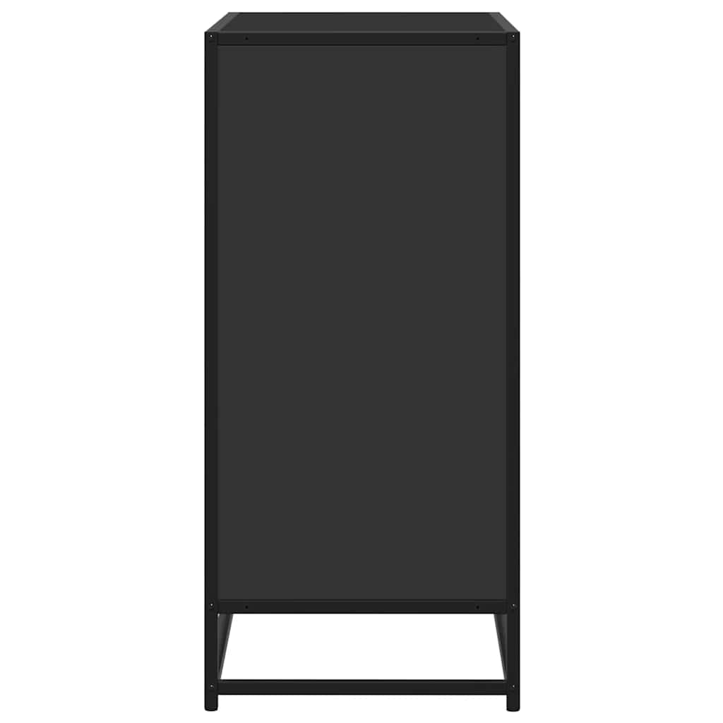 Dressoir 68x35x76 cm bewerkt hout zwart is nu te koop bij PeponiXL, paradijselijk wonen!