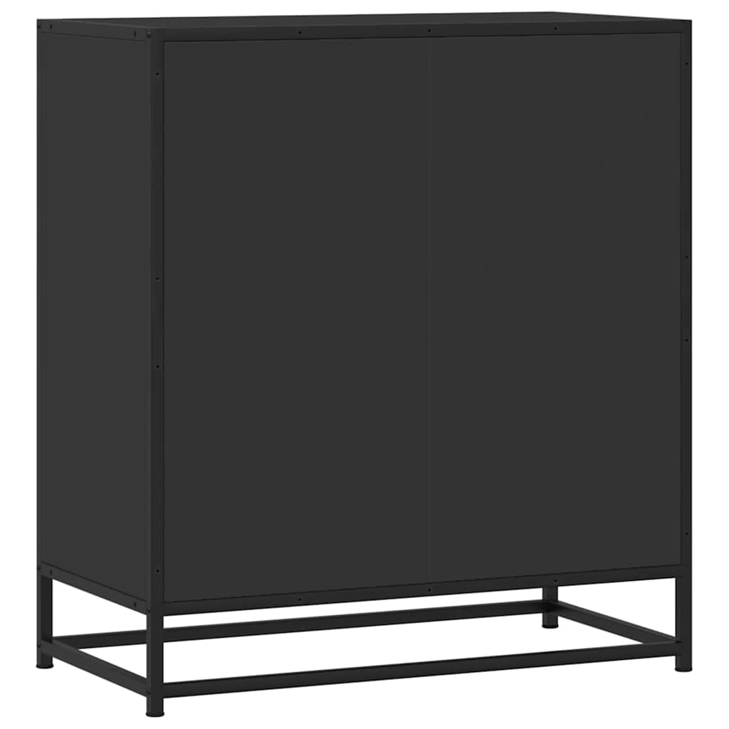 Dressoir 68x35x76 cm bewerkt hout zwart is nu te koop bij PeponiXL, paradijselijk wonen!