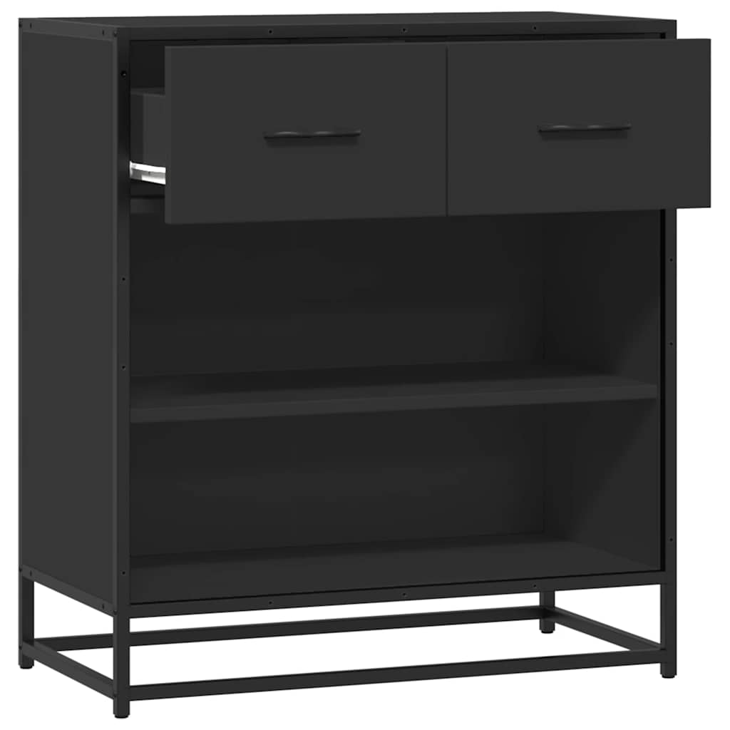 Dressoir 68x35x76 cm bewerkt hout zwart is nu te koop bij PeponiXL, paradijselijk wonen!