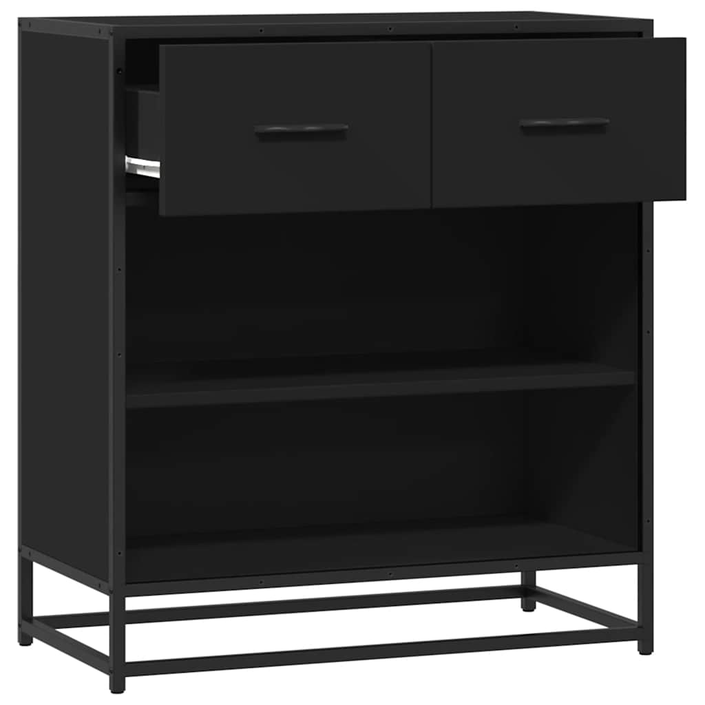 Dressoir 68x35x76 cm bewerkt hout zwart is nu te koop bij PeponiXL, paradijselijk wonen!