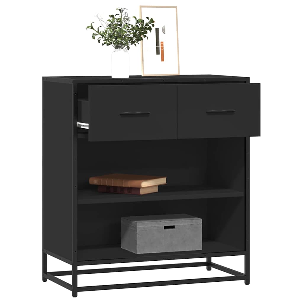 Dressoir 68x35x76 cm bewerkt hout zwart is nu te koop bij PeponiXL, paradijselijk wonen!