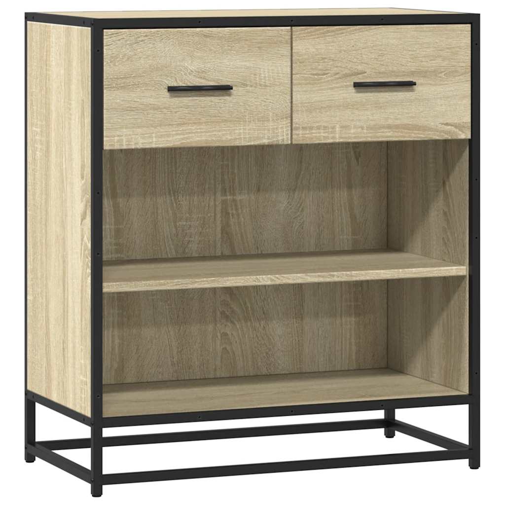 Dressoir 68x35x76 cm bewerkt hout sonoma eikenkleurig is nu te koop bij PeponiXL, paradijselijk wonen!