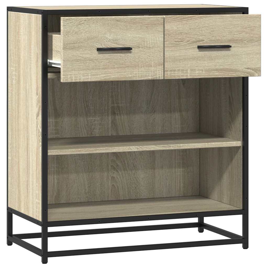 Dressoir 68x35x76 cm bewerkt hout sonoma eikenkleurig is nu te koop bij PeponiXL, paradijselijk wonen!