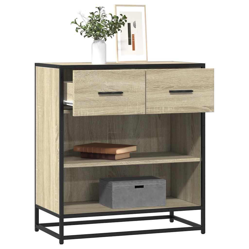 Dressoir 68x35x76 cm bewerkt hout sonoma eikenkleurig is nu te koop bij PeponiXL, paradijselijk wonen!