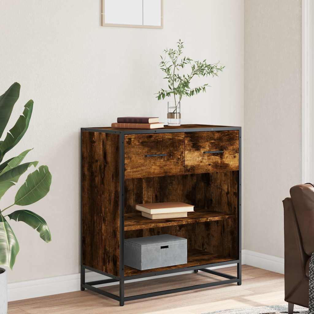 Dressoir 68x35x76 cm bewerkt hout gerookt eikenkleurig is nu te koop bij PeponiXL, paradijselijk wonen!