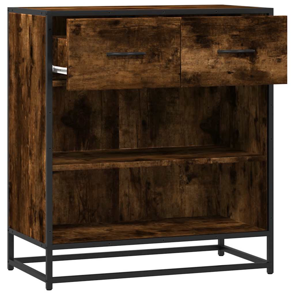 Dressoir 68x35x76 cm bewerkt hout gerookt eikenkleurig is nu te koop bij PeponiXL, paradijselijk wonen!