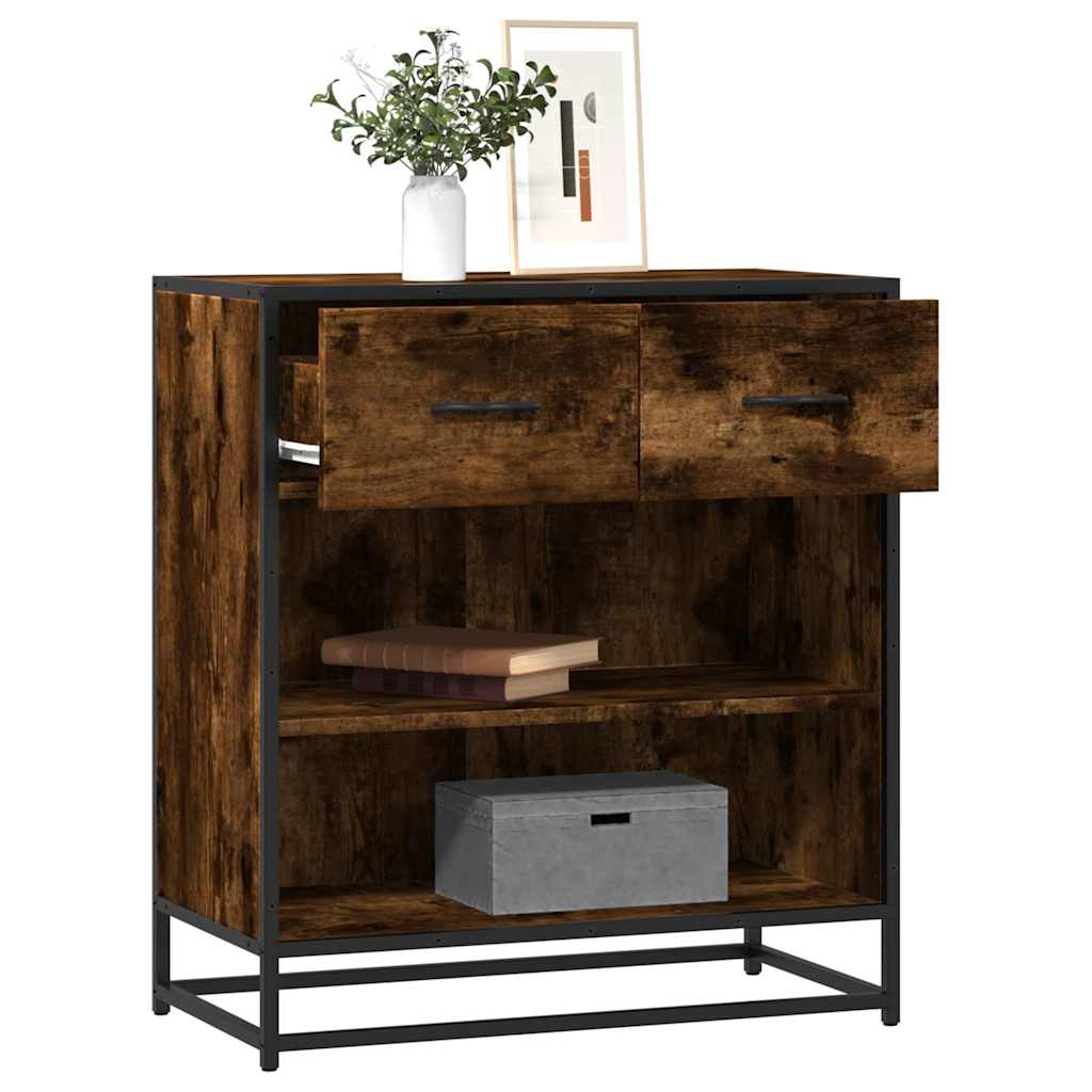 Dressoir 68x35x76 cm bewerkt hout gerookt eikenkleurig is nu te koop bij PeponiXL, paradijselijk wonen!