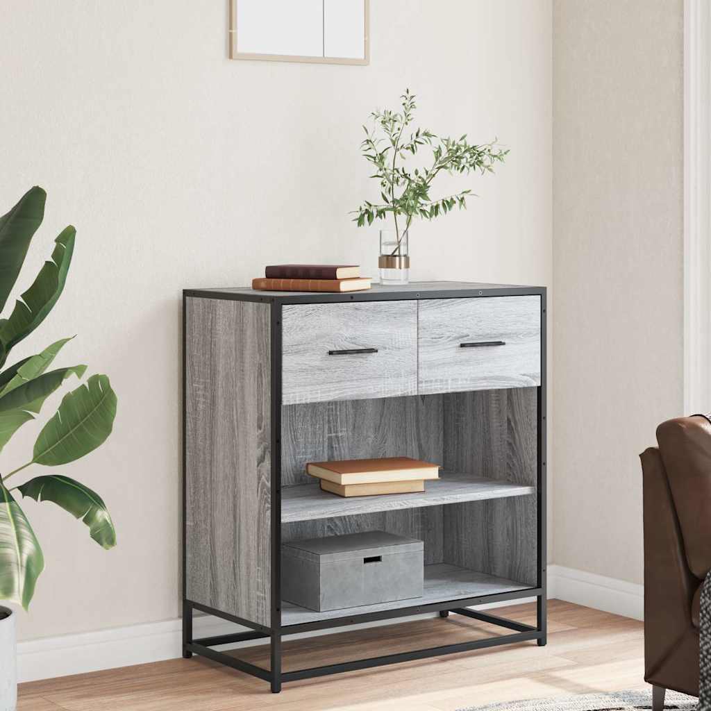 Dressoir 68x35x76 cm bewerkt hout grijs sonoma eikenkleurig is nu te koop bij PeponiXL, paradijselijk wonen!