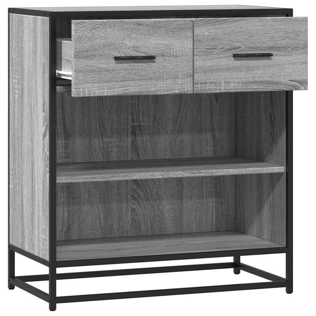 Dressoir 68x35x76 cm bewerkt hout grijs sonoma eikenkleurig is nu te koop bij PeponiXL, paradijselijk wonen!