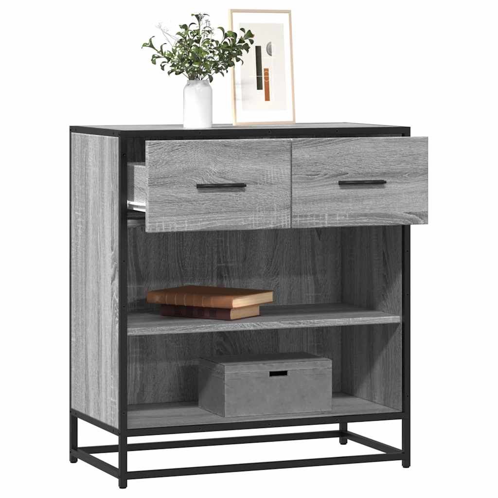 Dressoir 68x35x76 cm bewerkt hout grijs sonoma eikenkleurig is nu te koop bij PeponiXL, paradijselijk wonen!