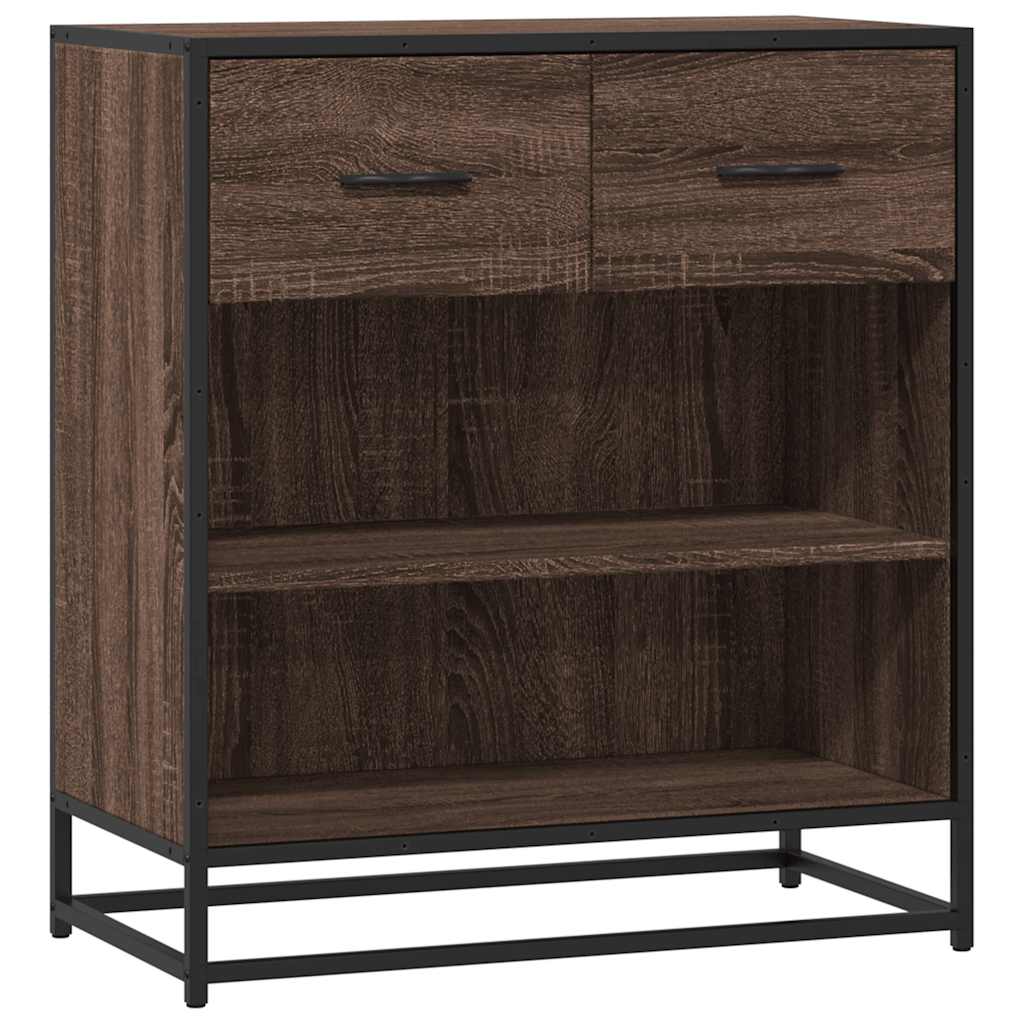 Dressoir 68x35x76 cm bewerkt hout bruin eikenkleur is nu te koop bij PeponiXL, paradijselijk wonen!