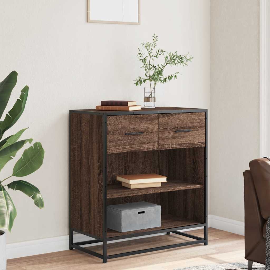 Dressoir 68x35x76 cm bewerkt hout bruin eikenkleur is nu te koop bij PeponiXL, paradijselijk wonen!