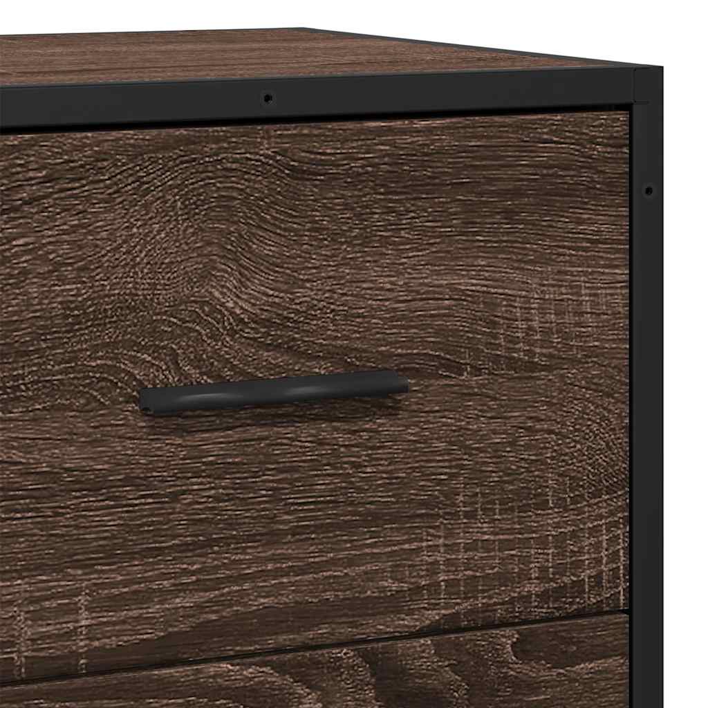 Dressoir 68x35x76 cm bewerkt hout bruin eikenkleur is nu te koop bij PeponiXL, paradijselijk wonen!
