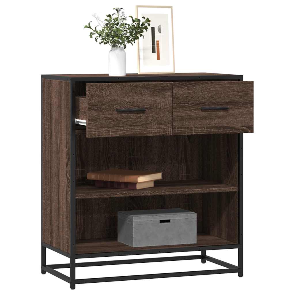 Dressoir 68x35x76 cm bewerkt hout bruin eikenkleur is nu te koop bij PeponiXL, paradijselijk wonen!