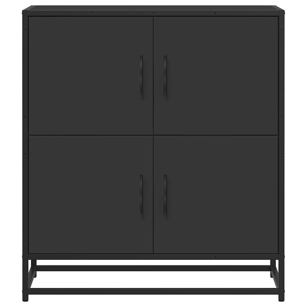 Dressoir 68x35x76 cm bewerkt hout zwart is nu te koop bij PeponiXL, paradijselijk wonen!
