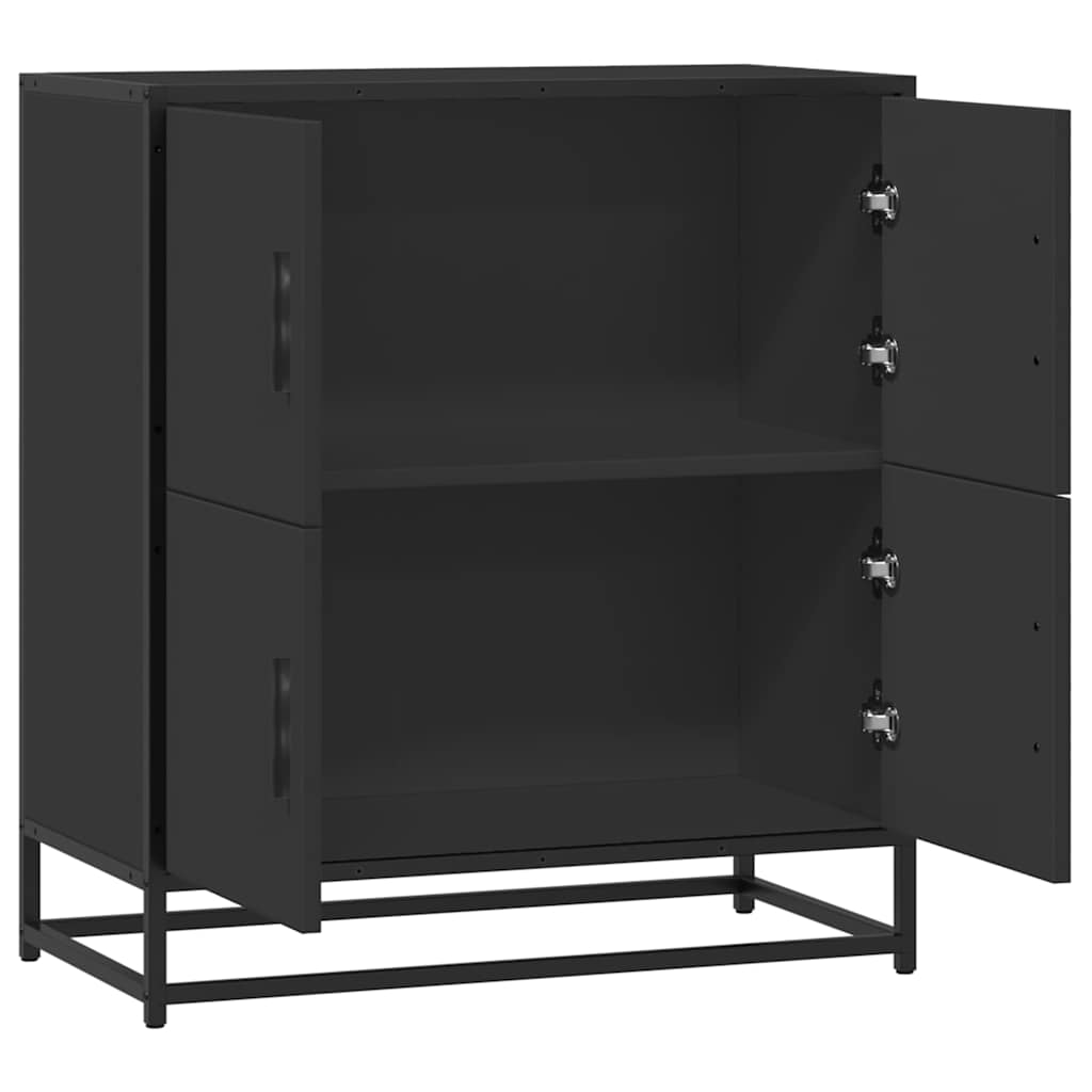 Dressoir 68x35x76 cm bewerkt hout zwart is nu te koop bij PeponiXL, paradijselijk wonen!