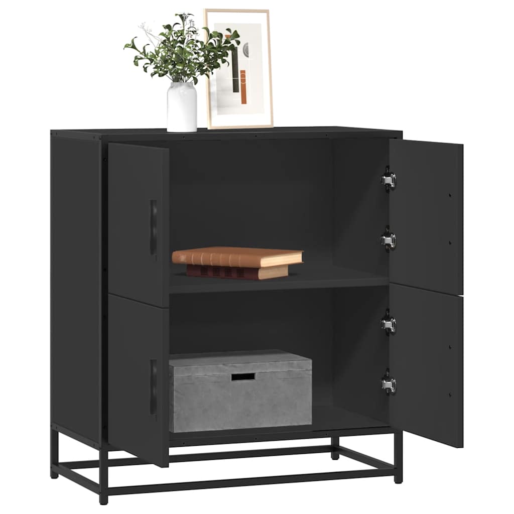 Dressoir 68x35x76 cm bewerkt hout zwart is nu te koop bij PeponiXL, paradijselijk wonen!