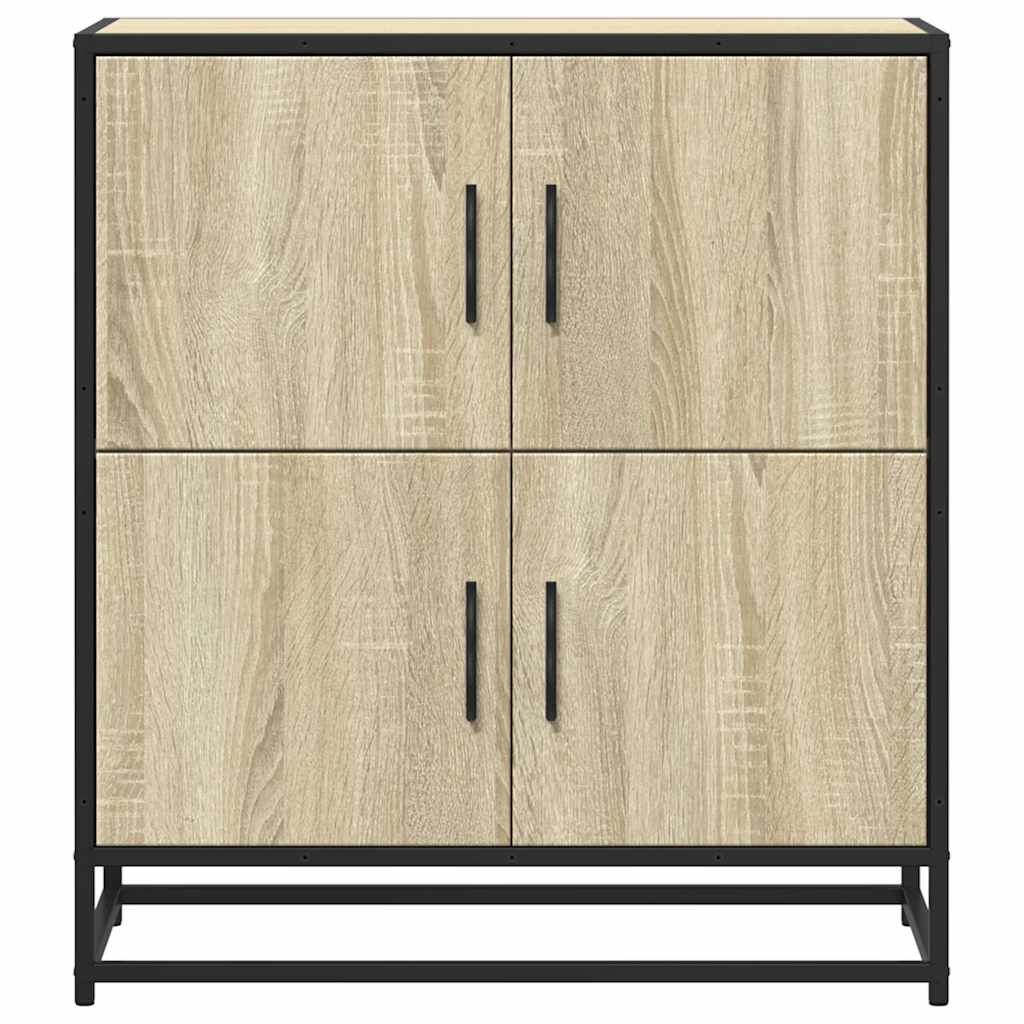 Dressoir 68x35x76 cm bewerkt hout sonoma eikenkleurig is nu te koop bij PeponiXL, paradijselijk wonen!