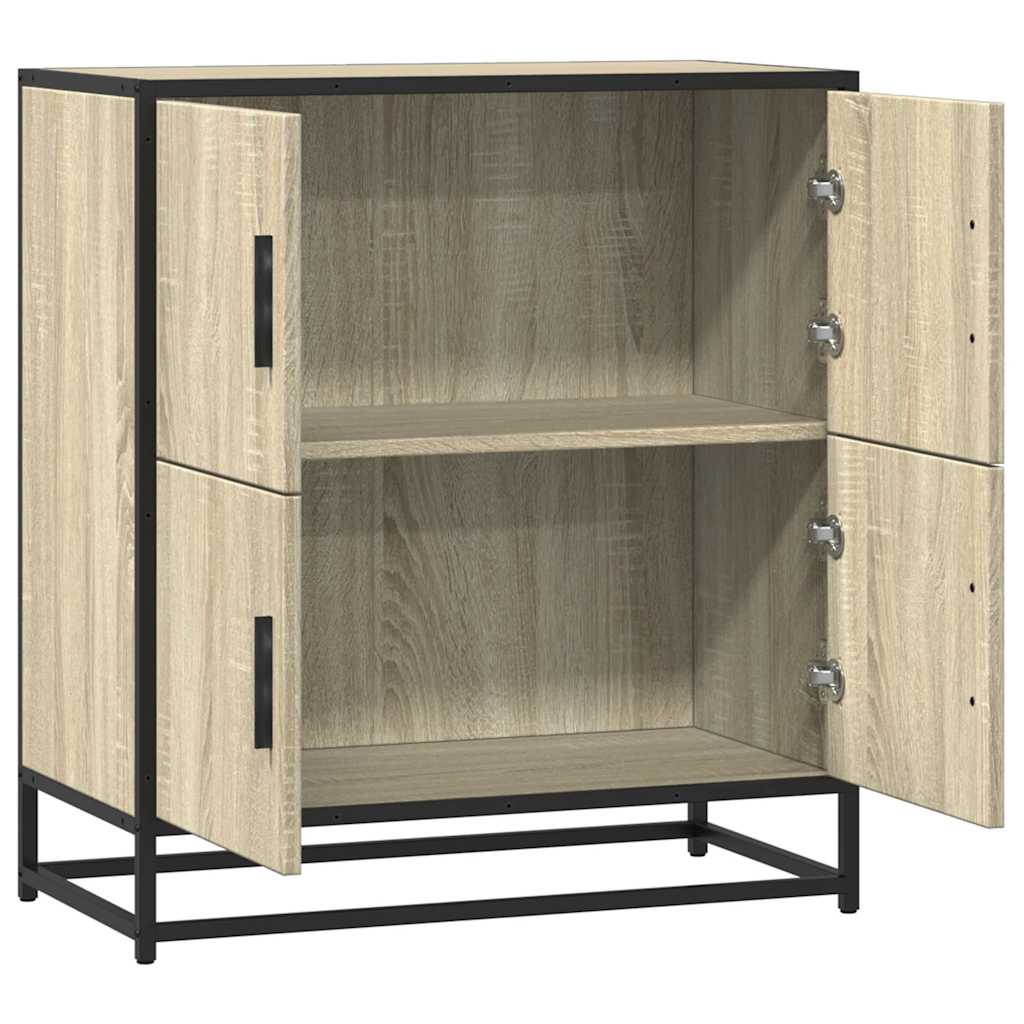 Dressoir 68x35x76 cm bewerkt hout sonoma eikenkleurig is nu te koop bij PeponiXL, paradijselijk wonen!