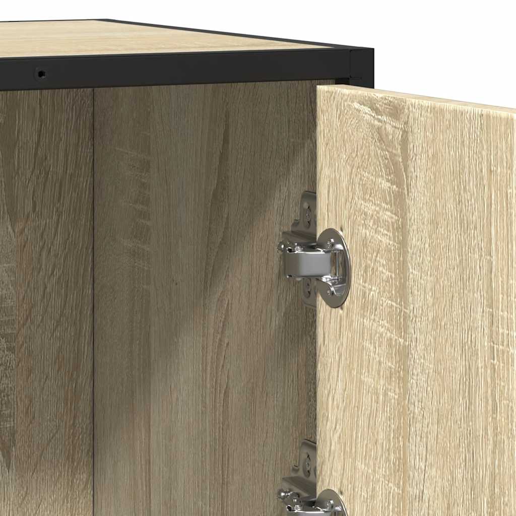 Dressoir 68x35x76 cm bewerkt hout sonoma eikenkleurig is nu te koop bij PeponiXL, paradijselijk wonen!