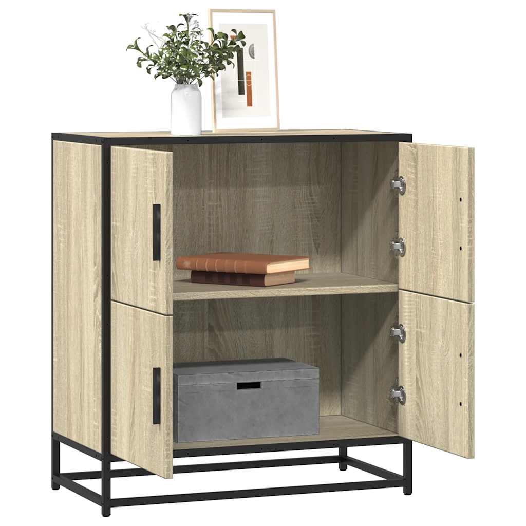 Dressoir 68x35x76 cm bewerkt hout sonoma eikenkleurig is nu te koop bij PeponiXL, paradijselijk wonen!