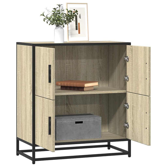 Dressoir 68x35x76 cm bewerkt hout sonoma eikenkleurig is nu te koop bij PeponiXL, paradijselijk wonen!