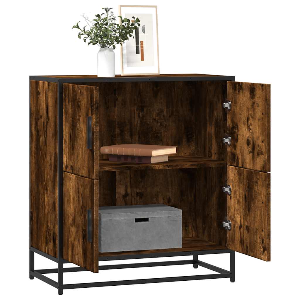 Dressoir 68x35x76 cm bewerkt hout gerookt eikenkleurig is nu te koop bij PeponiXL, paradijselijk wonen!