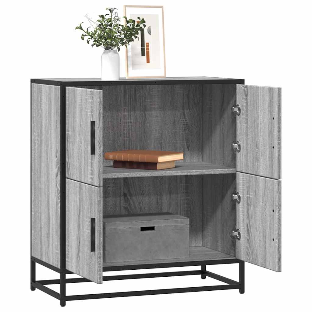 Dressoir 68x35x76 cm bewerkt hout grijs sonoma eikenkleurig is nu te koop bij PeponiXL, paradijselijk wonen!