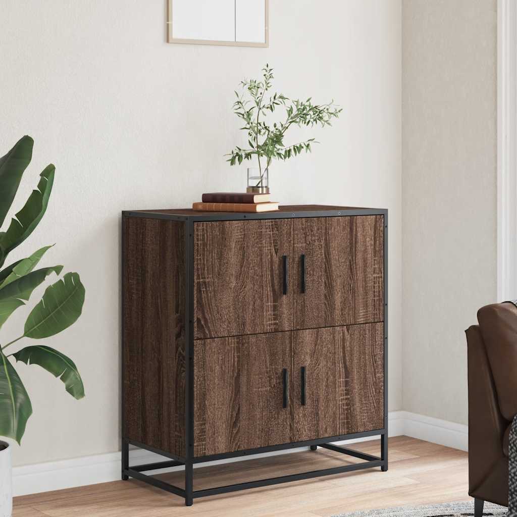 Dressoir 68x35x76 cm bewerkt hout bruin eikenkleur is nu te koop bij PeponiXL, paradijselijk wonen!