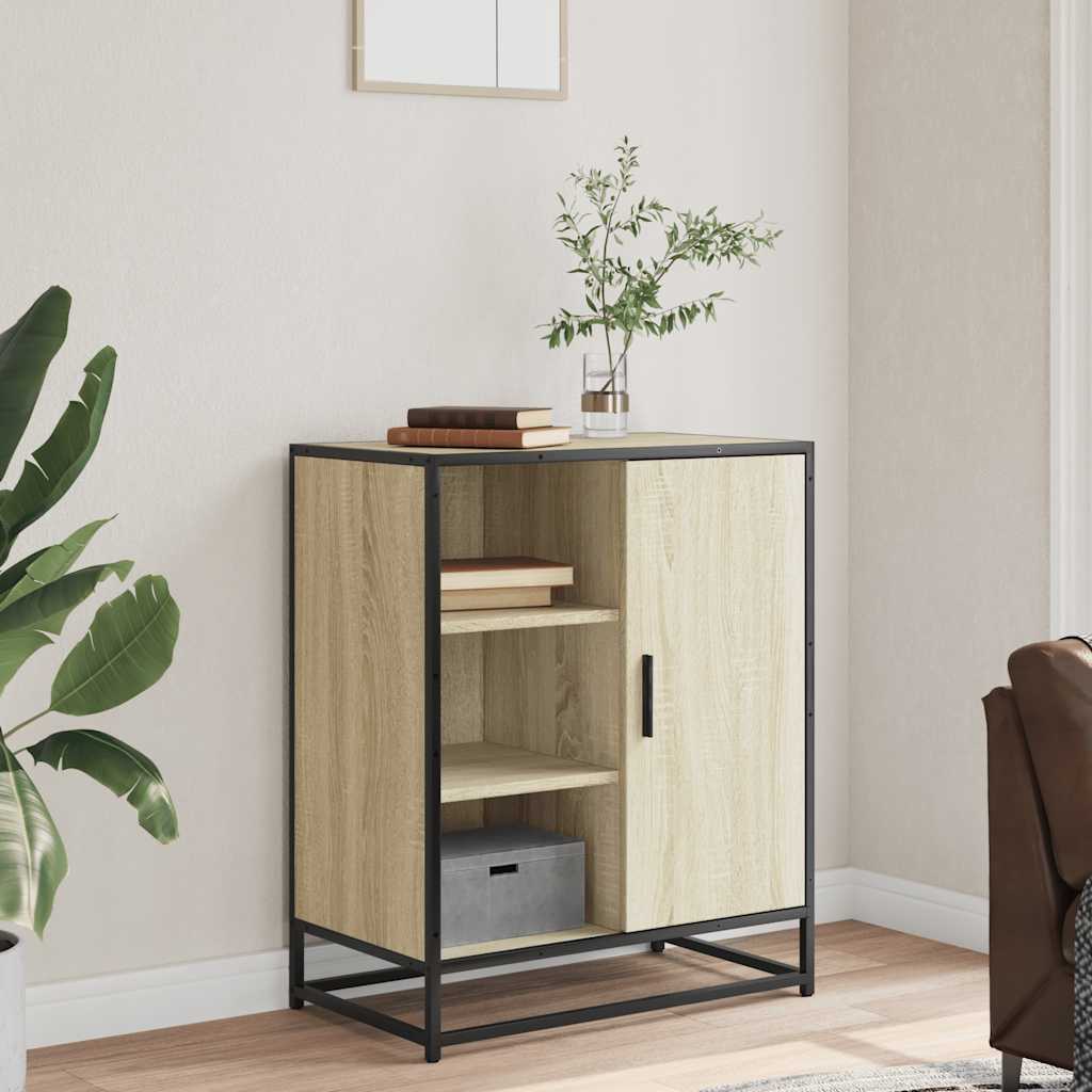 Dressoir 62x35x76 cm bewerkt hout sonoma eikenkleurig is nu te koop bij PeponiXL, paradijselijk wonen!