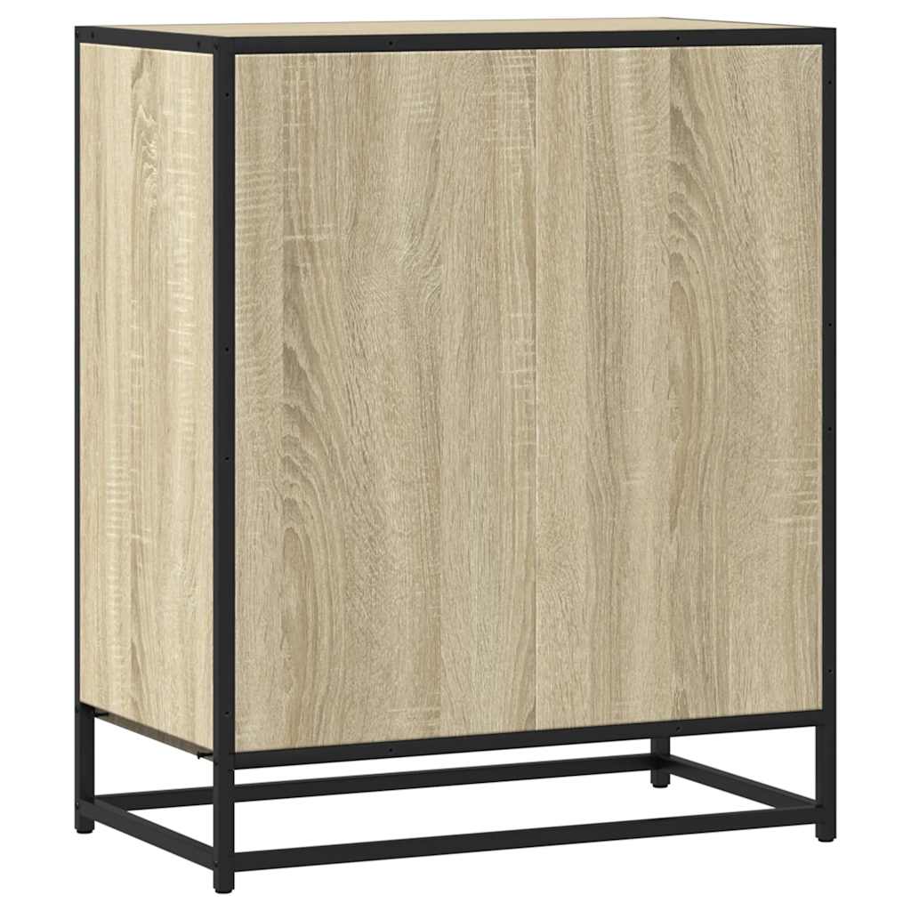Dressoir 62x35x76 cm bewerkt hout sonoma eikenkleurig is nu te koop bij PeponiXL, paradijselijk wonen!