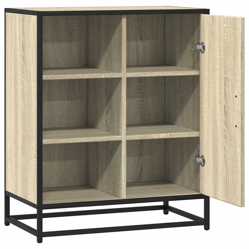 Dressoir 62x35x76 cm bewerkt hout sonoma eikenkleurig is nu te koop bij PeponiXL, paradijselijk wonen!