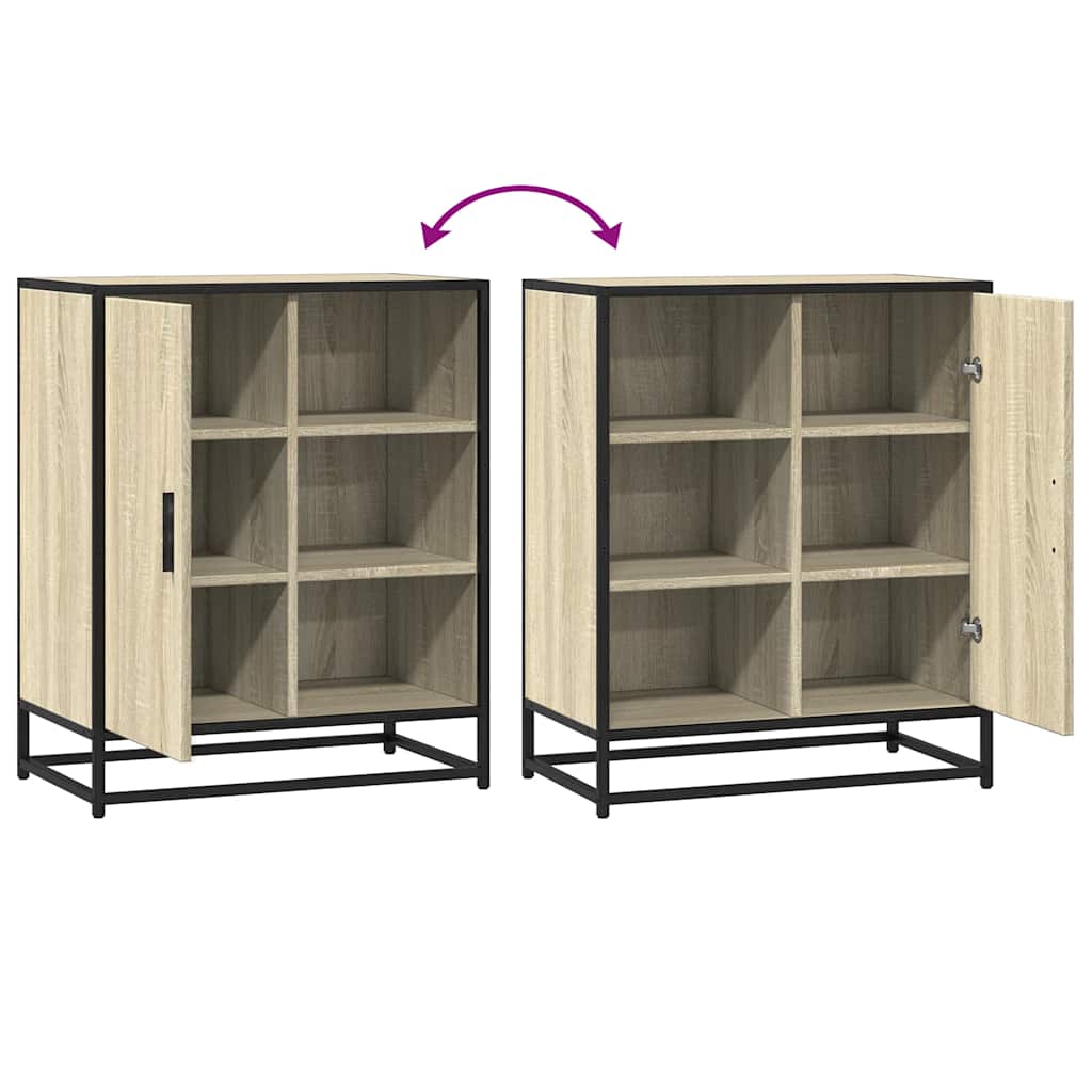 Dressoir 62x35x76 cm bewerkt hout sonoma eikenkleurig is nu te koop bij PeponiXL, paradijselijk wonen!