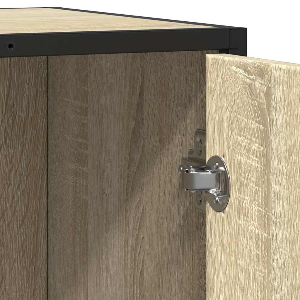 Dressoir 62x35x76 cm bewerkt hout sonoma eikenkleurig is nu te koop bij PeponiXL, paradijselijk wonen!