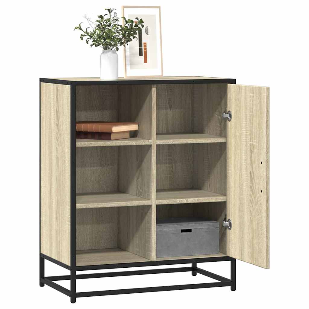 Dressoir 62x35x76 cm bewerkt hout sonoma eikenkleurig is nu te koop bij PeponiXL, paradijselijk wonen!