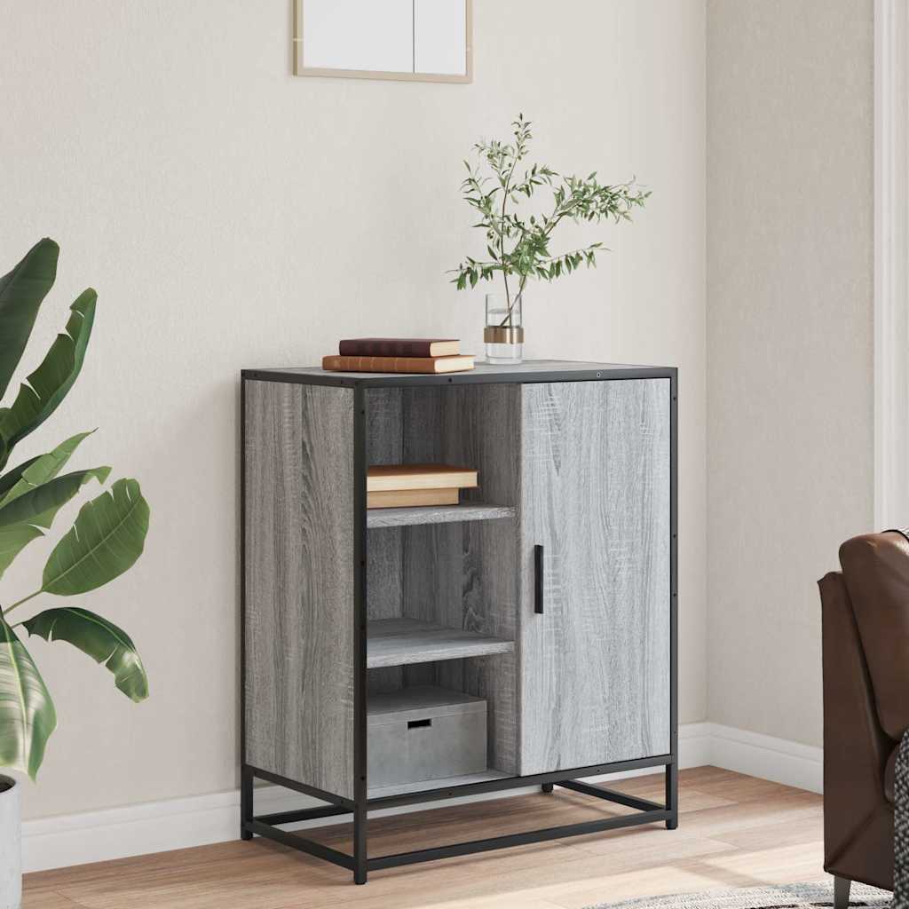 Dressoir 62x35x76 cm bewerkt hout grijs sonoma eikenkleurig is nu te koop bij PeponiXL, paradijselijk wonen!