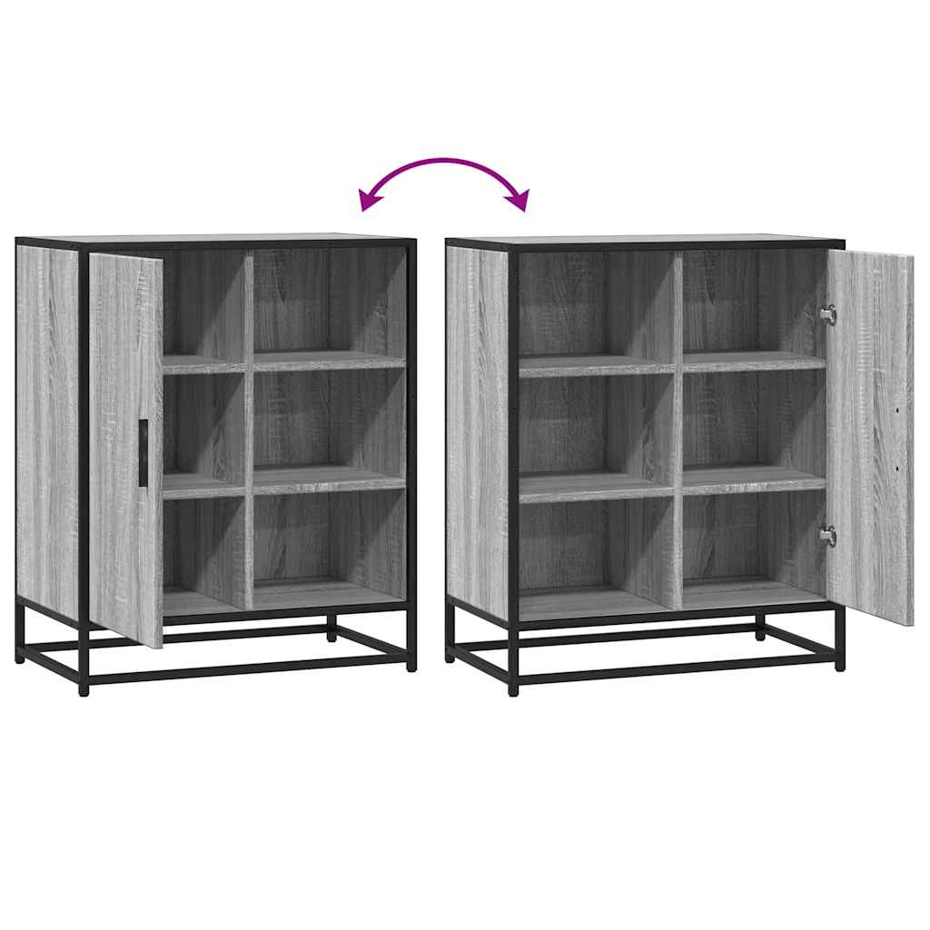 Dressoir 62x35x76 cm bewerkt hout grijs sonoma eikenkleurig is nu te koop bij PeponiXL, paradijselijk wonen!