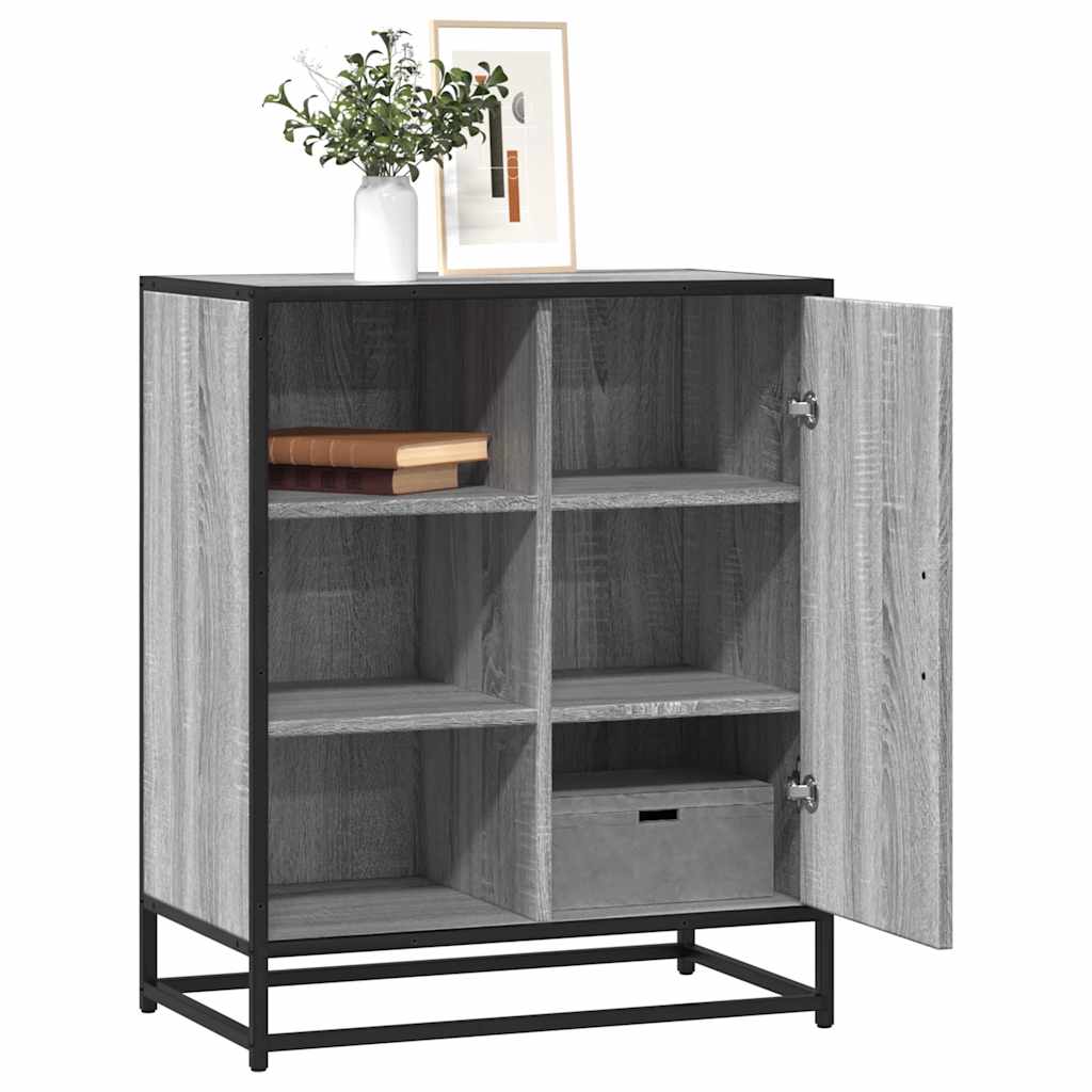 Dressoir 62x35x76 cm bewerkt hout grijs sonoma eikenkleurig is nu te koop bij PeponiXL, paradijselijk wonen!