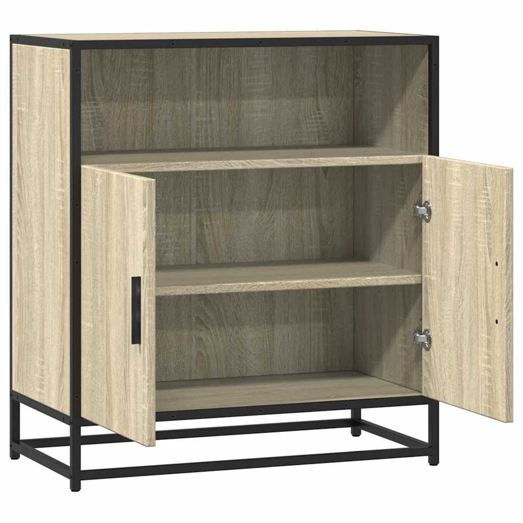 Dressoir 68x35x76 cm bewerkt hout sonoma eikenkleurig is nu te koop bij PeponiXL, paradijselijk wonen!