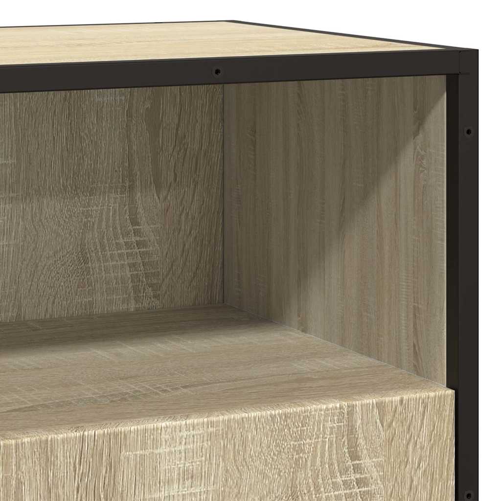 Dressoir 68x35x76 cm bewerkt hout sonoma eikenkleurig is nu te koop bij PeponiXL, paradijselijk wonen!
