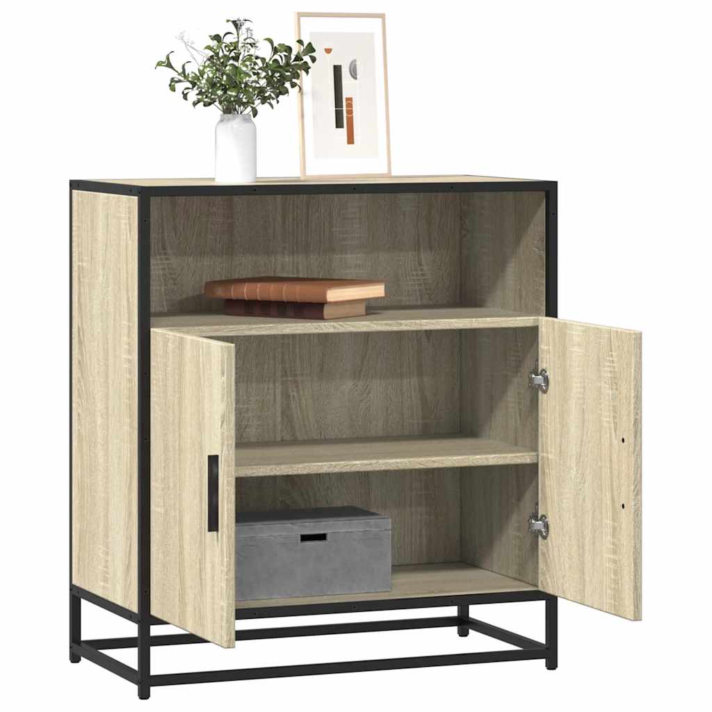 Dressoir 68x35x76 cm bewerkt hout sonoma eikenkleurig is nu te koop bij PeponiXL, paradijselijk wonen!