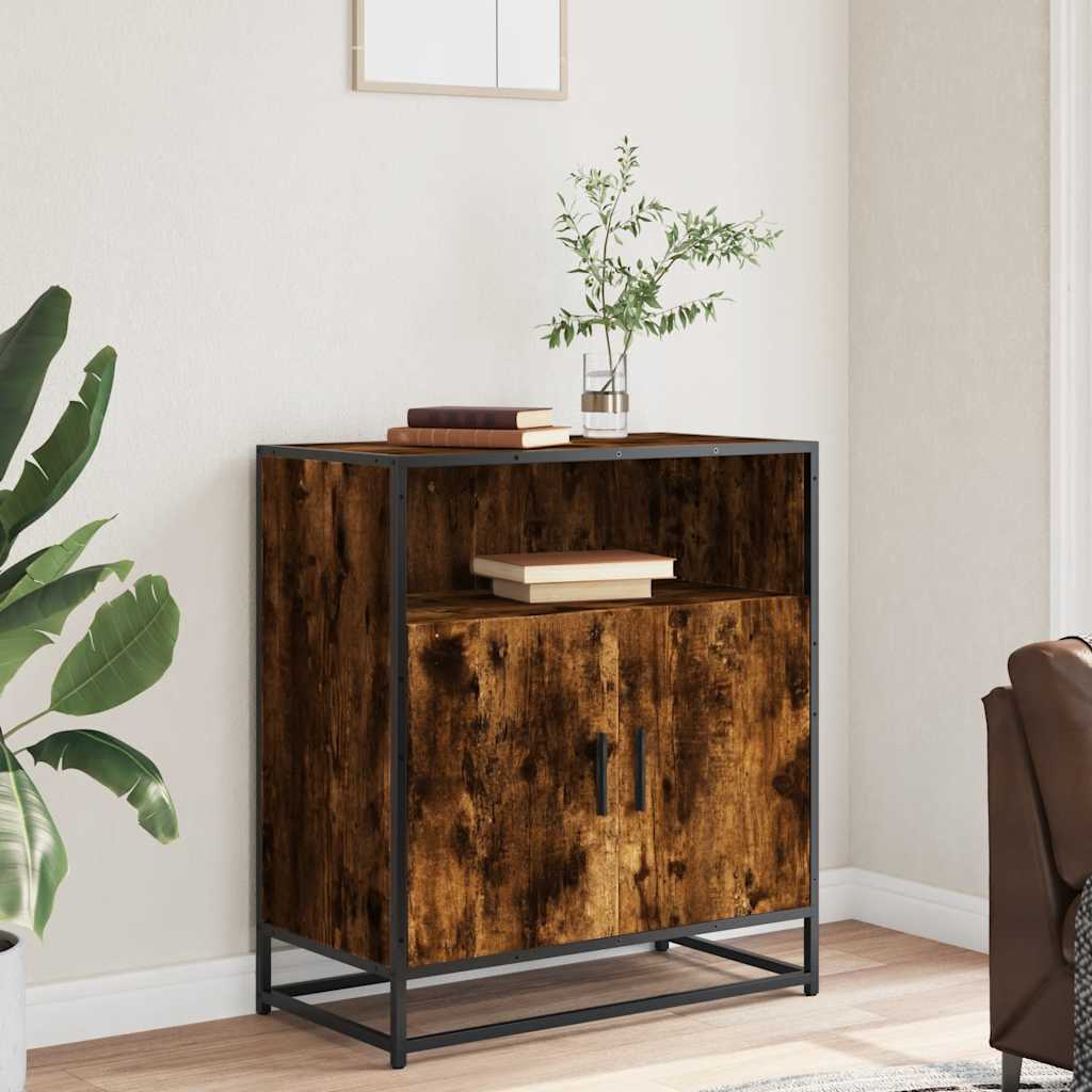 Dressoir 68x35x76 cm bewerkt hout gerookt eikenkleurig is nu te koop bij PeponiXL, paradijselijk wonen!
