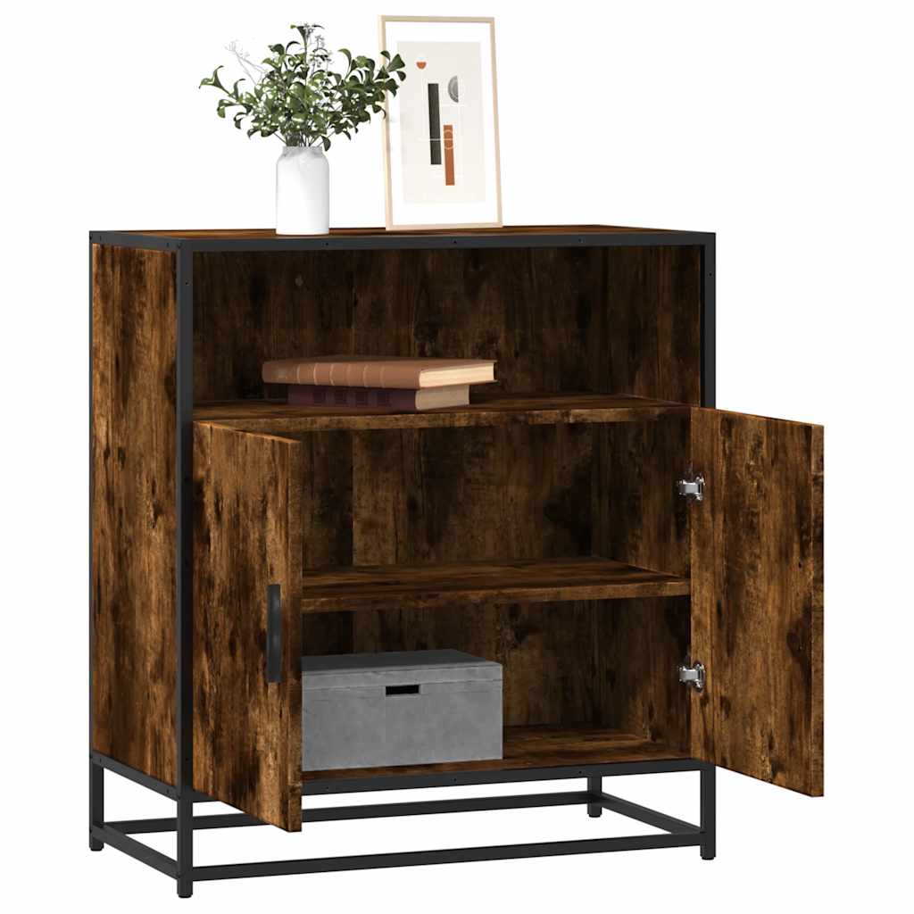 Dressoir 68x35x76 cm bewerkt hout gerookt eikenkleurig is nu te koop bij PeponiXL, paradijselijk wonen!